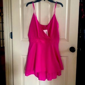Pink size large romper Sugar + Lips